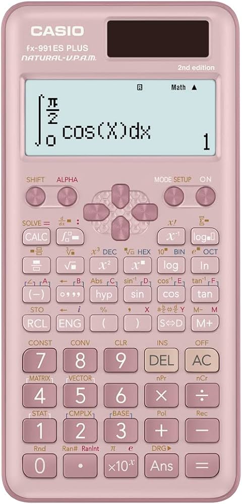 מחשבון CASIO מדעי FX-991ES PLUS ורוד