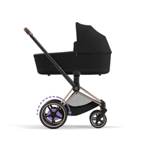 e-Priam עגלת תינוק חשמלית Sepia Black רוזגולד מורכב בחנות 