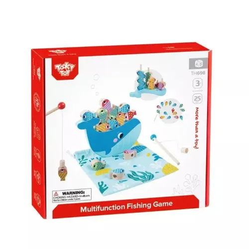 משחק דגים מעץ 4 ב 1