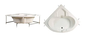 אמבטיה יוקרתית 145/145 ס"מ דגם MTI41