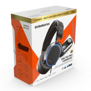 אוזניות גיימינג SteelSeries Arctis Pro + GameDAC – אודיו Hi-Res, צליל סראונד מותאם אישית בצבע שחור
