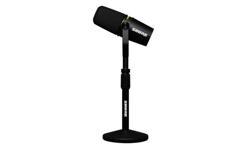חבילת מיקרופון וסטנד לפודקאסט SHURE MV7+ Bundle