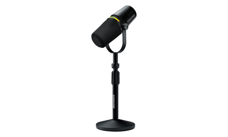 חבילת מיקרופון וסטנד לפודקאסט SHURE MV7+ Bundle