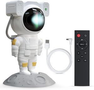 מקרן כוכבים אסטרונאוט עם שלט רחוק עם טעינת USB