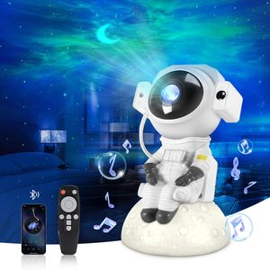 מקרן כוכבים ורמקול בלוטוט אסטרונאוט עם שלט רחוק וטעינת USB