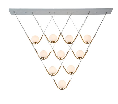 10 תלוי פליז עתיק LED G9 10X40W
