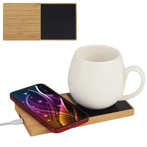 עמדת טעינה אלחוטית לסמארטפון עם פלטה לחימום קפה