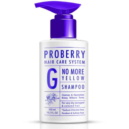 שמפו ללא שטיפה לשטיפה מושלמת PROBERRY פרוברי לנטרול הגוון הצהוב בשיער 300 מ