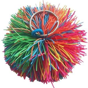 מחזיק מפתחות כדור חוטים קיפודור גדול 9 ס"מ עשוי גומי