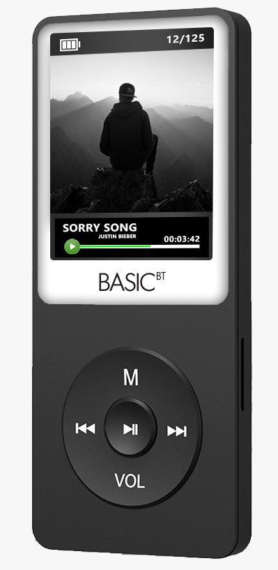 נגן SAMVIX MP3 BASIC SOUND BT4GB - שחור 