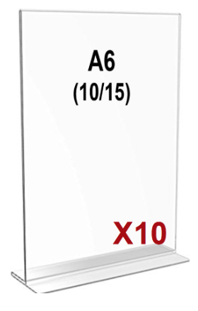 10 מעמדים תפריט / קטלוג A6 - מקט L015