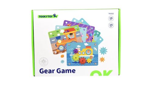 לוח פעילות מעץ גלגלי שיניים