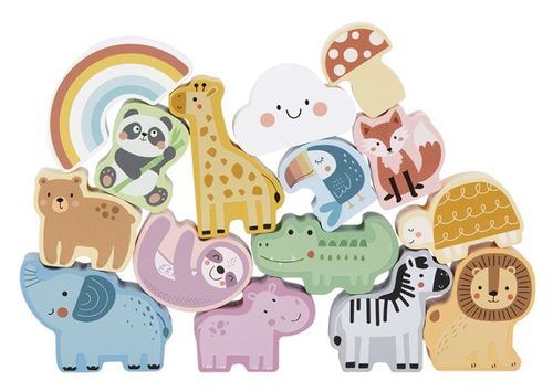 משחק זכרון מישוש בעלי חיים מעץ