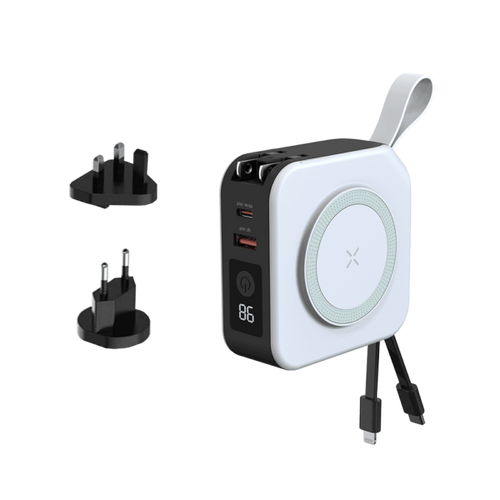 מטען אלחוטי מקצועי – לבן Eco Universal PowerPack