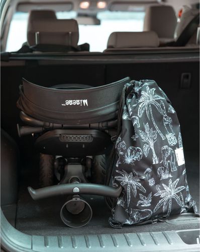 תלת אופן דו-כיווני מעוצב, עם קיפול סופר קומפקטי ו 3 שלבי שימוש - שחור משובץ