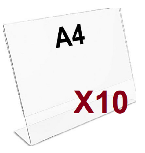  10 מעמדי תפריט / קטלוג A4 רוחבי - מקט K171