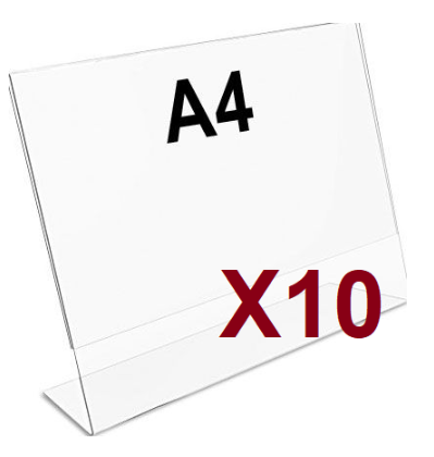10 מעמדי תפריט / קטלוג A4 רוחבי - מקט K171