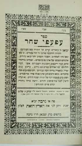עפעפי שחר - תורה