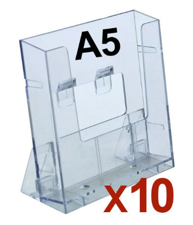  10 מעמדים לקטלוגים - תא אחד A5 K305 שולחני
