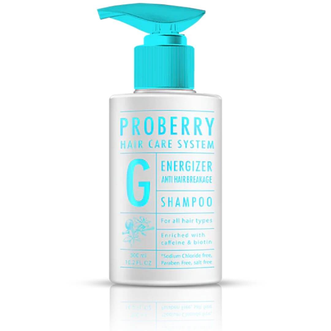 שמפו אנרג`ייזר ללא מלחים משקם לשיער PROBERRY פרוברי נגד שבירה 300 מ"ל 