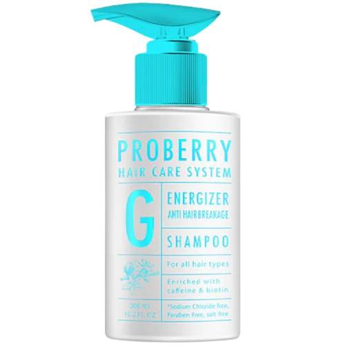 שמפו אנרג`ייזר ללא מלחים משקם לשיער PROBERRY פרוברי נגד שבירה 300 מ