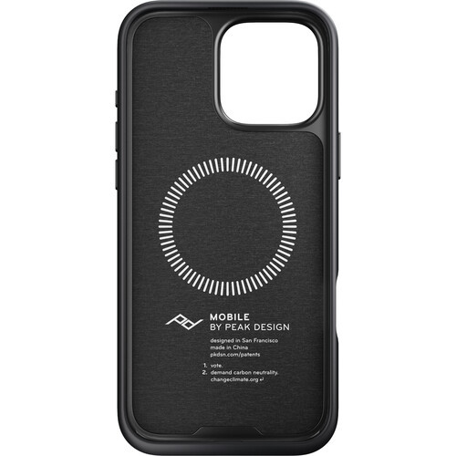כיסוי Peak Design Everyday Case For iPhone 16 Pro Max אפור כהה Charcoal