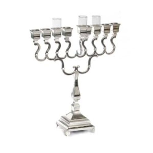  חנוכיה ציפוי כסף בארוק “המכבים” 
