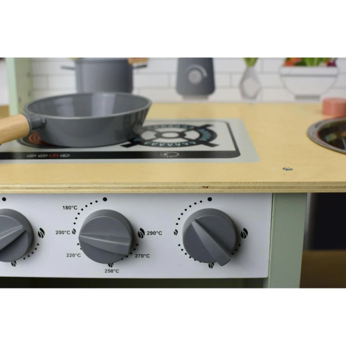 מטבח עץ לילדים בגווני תכלת