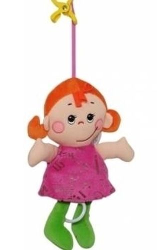 בובה עם תפסן תליה ותיבת נגינה - ילדה