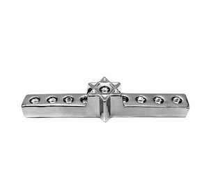 חנוכיית קרמיקה מגן דוד כסף