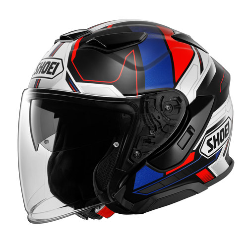 קסדת 3/4 לאופנוע שואי 3 SHOEI J-CRUISE Whizzy TC-10 צבע כחול\אדום\לבן