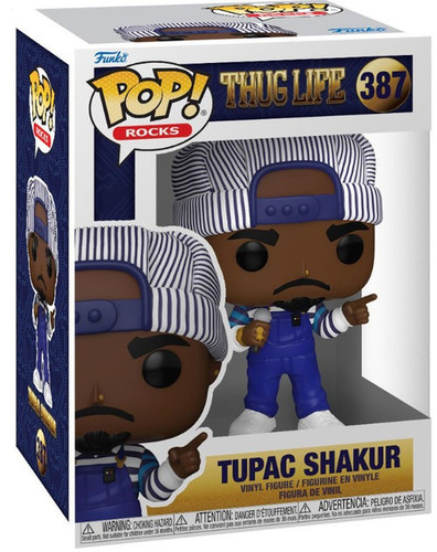 בובת פופ מוזיקה: ת'אג לייף - טופאק שאקור - Funko POP! Rocks: Thug Life - Tupac Shakur #387