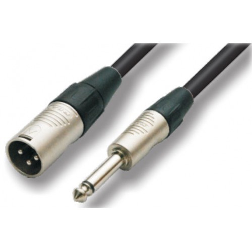 כבל XLR m - PL m באורך 0.5 מ'