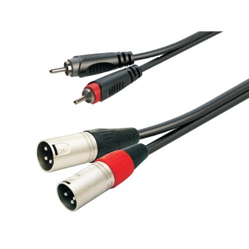 כבל 2x XLR m - 2x RCA באורך 5 מ'