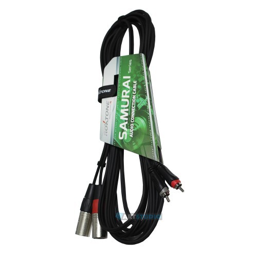 כבל 2x XLR m - 2x RCA באורך 5 מ'