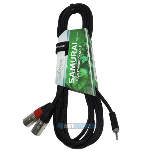 כבל PL 3.5 (aux) - 2 x XLR באורך 20 ס