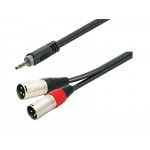 כבל PL 3.5 (aux) - 2 XLR m באורך 5 מ'