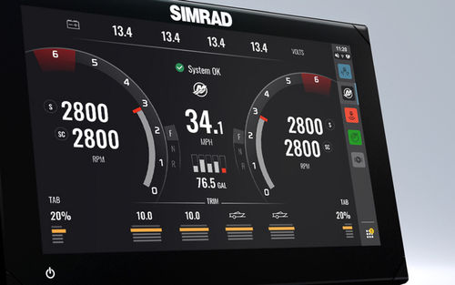 NSX series תוויין מפות משולב ללא מתמר, במגוון מידות Simrad