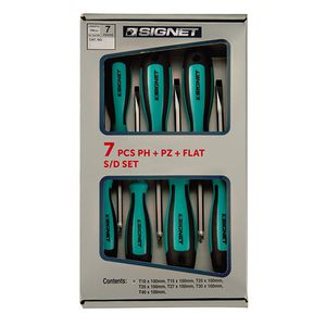 סט מברגים PH+PZ+שטוח 7 יח SIGNET