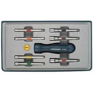 סט מברג רצט+ראשי בוקסה 8 יח ממ SIGNET