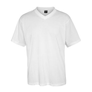 חולצת T-Shirt צווארון V לבן SIGNET M