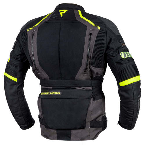 מעיל אדונצ'ר רב עונתי שחור / צהוב - REBELHORN PATROL TEXTILE JACKET