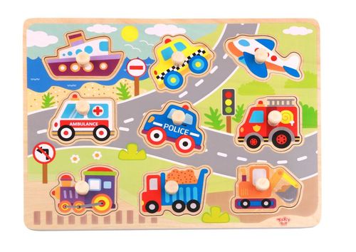 פאזל עץ איכותי - כלי תחבורה