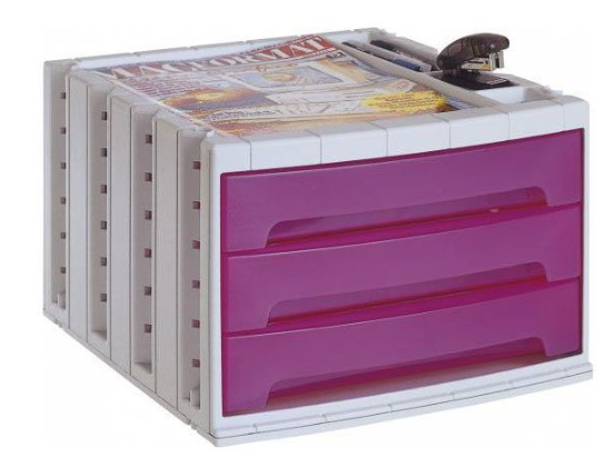  ארגז 3 מגירות מודולריות 6000 ARC - סגול 3