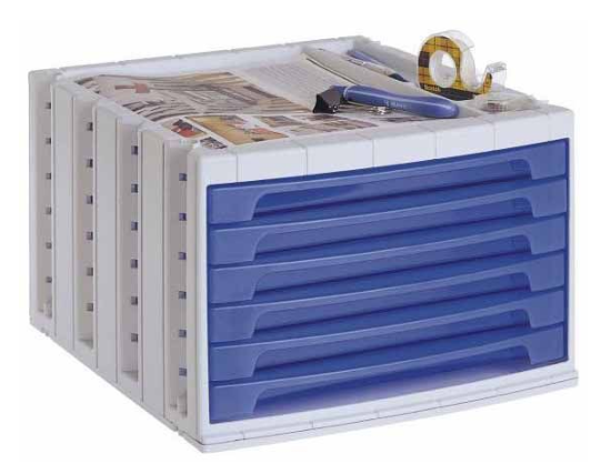  ארגז 6 מגירות מודולריות 6000 ARC - כחול
