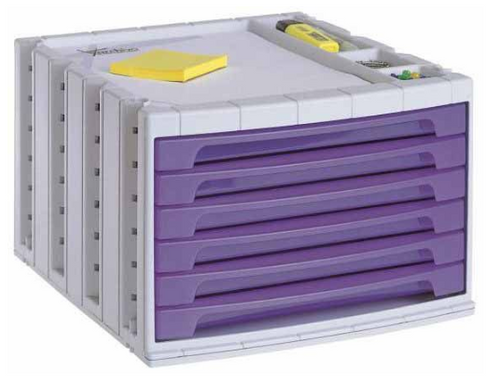  ארגז 6 מגירות מודולריות 6000 ARC - סגול