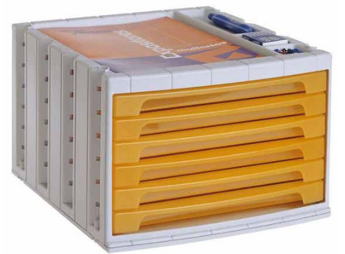  ארגז 6 מגירות מודולריות 6000 ARC - צהוב