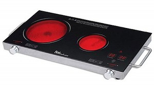 ‏כיריים חשמלית קרמית כפולה Sol SL6633 סול
