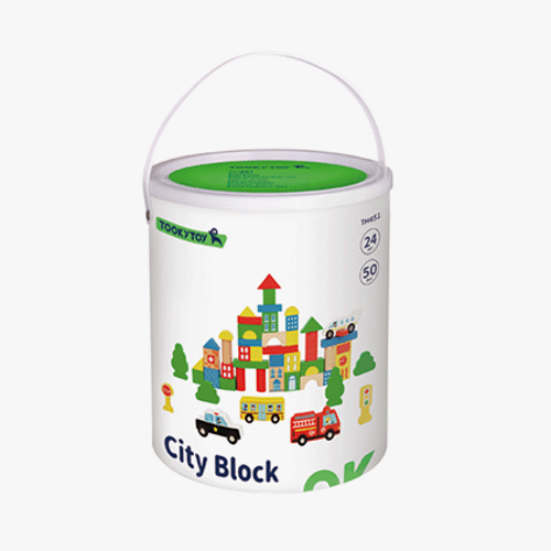 דלי קוביות עץ - חיי העיר