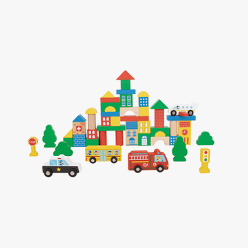 דלי קוביות עץ - חיי העיר